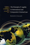 Cover of The Principle of Legality in International and Comparative Criminal Law