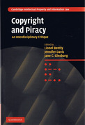 Cover of Copyright and Piracy: An Interdisciplinary Critique
