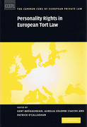 Cover of Personality Rights in European Tort Law