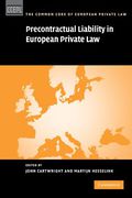 Cover of Precontractual Liability in European Private Law