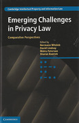 Cover of Emerging Challenges in Privacy Law: Comparative Perspectives