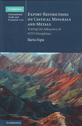 Cover of Export Restrictions on Critical Minerals and Metals: Testing the Adequacy of WTO Disciplines