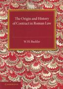 Cover of The Origin and History of Contract in Roman Law: Down to the End of the Republican Period