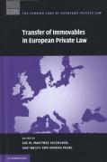 Cover of Transfer of Immovables in European Private Law