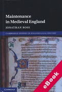 Cover of Maintenance in Medieval England (eBook)