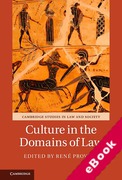 Cover of Culture in the Domains of Law (eBook)