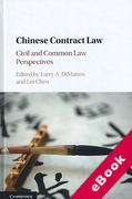 Cover of Chinese Contract Law: Civil and Common Law Perspectives (eBook)