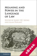 Cover of Meaning and Power in the Language of Law (eBook)