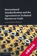 Cover of International Standardization and the Agreement on Technical Barriers to Trade (eBook)