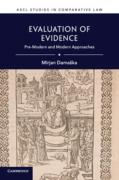 Cover of Evaluation of Evidence: Pre-Modern and Modern Approaches