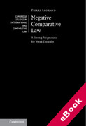 Cover of Negative Comparative Law: A Strong Programme for Weak Thought (eBook)