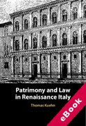 Cover of Patrimony and Law in Renaissance Italy (eBook)