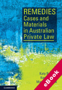 Cover of Remedies Cases and Materials in Australian Private Law (eBook)