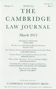 Cover of The Cambridge Law Journal: Print Only