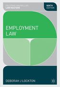 Cover of Palgrave Law Masters: Employment Law