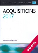 Cover of CLP Legal Practice Guides: Acquisitions 2017 (eBook)