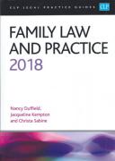 Cover of CLP Legal Practice Guides: Family Law and Practice 2018