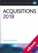 Cover of CLP Legal Practice Guides: Acquisitions 2018 (eBook)