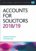 Cover of CLP Legal Practice Guides: Accounts for Solicitors 2018/19