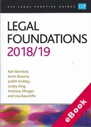Cover of CLP Legal Practice Guides: Legal Foundations 2018/19 (eBook)