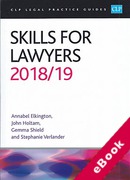 Cover of CLP Legal Practice Guides: Skills for Lawyers 2018/19 (eBook)