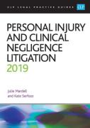 Cover of CLP Legal Practice Guides: Personal Injury and Clinical Negligence Litigation 2019