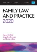 Cover of CLP Legal Practice Guides: Family Law and Practice 2020