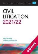 Cover of CLP Legal Practice Guides: Civil Litigation 2021/22 (eBook)