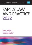 Cover of CLP Legal Practice Guides: Family Law and Practice 2022
