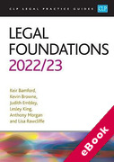 Cover of CLP Legal Practice Guides: Legal Foundations 2022-23 (eBook)