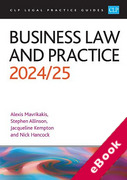 Cover of CLP Legal Practice Guides: Business Law and Practice 2024-25 (eBook)