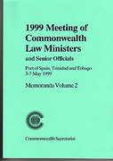 Cover of Meeting of Commonwealth Law Ministers and Senior Officials: V. 2. Port of Spain, Trinidad and Tobago, 3-7 May 1999