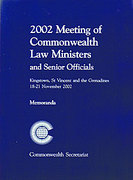 Cover of 2002 Meeting of Commonwealth Law Ministers and Senior Officials