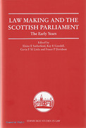 Cover of Law Making and the Scottish Parliament: The Early Years (eBook)