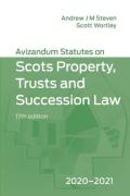 Cover of Avizandum Statutes on the Scots Property, Trusts and Succession Law 2020-21