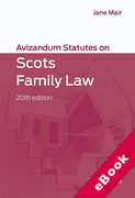 Cover of Avizandum Statutes on Scots Family Law 2022-23 (eBook)