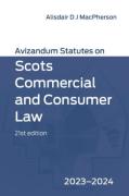 Cover of Avizandum Statutes on Scots Commercial and Consumer Law 2023-24
