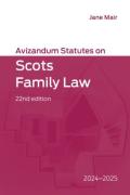 Cover of Avizandum Statutes on Scots Family Law 2024-25