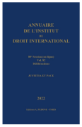 Cover of Annuaire de L'Institut de Droit International (volumes)