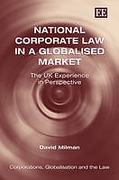 Cover of National Corporate Law in a Globalised Market: The UK Experience in Perspective