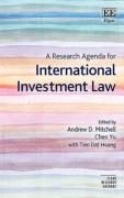 Cover of A Research Agenda for International Investment Law