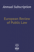 Cover of European Review of Public Law / Revue Europeenne de Droit Public