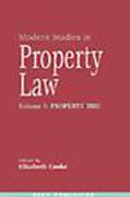 Cover of Modern Studies in Property Law: Volume 1