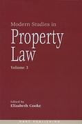 Cover of Modern Studies in Property Law: Volume 3
