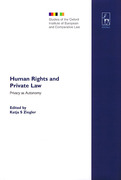 Cover of Human Rights and Private Law: Privacy as Autonomy