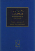 Cover of Judicial Recusal: Principles, Process and Problems