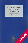 Cover of Rediscovering the Law of Negligence (eBook)