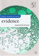 Cover of Palgrave Law Masters: Evidence