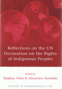 Cover of Reflections on the UN Declaration on the Rights of Indigenous Peoples