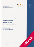 Cover of Prohibition of Abuse of Law: A New General Principle of EU Law (eBook)